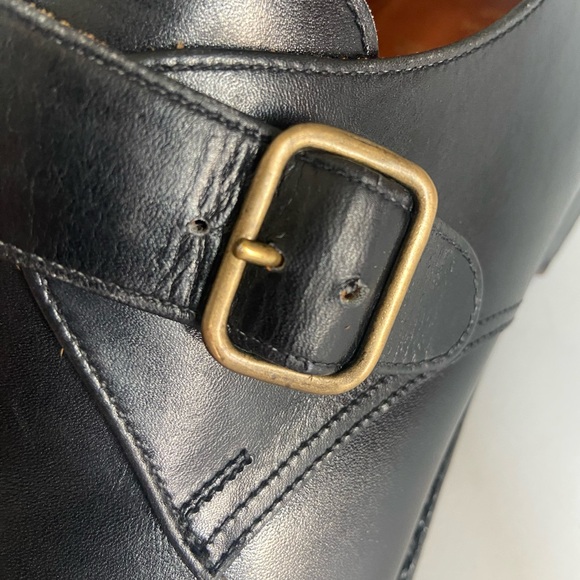 Crockett & Jones x Polo Ralph Lauren Black monk strap buckle Shoes 10 D England - Picture 12 of 14